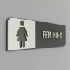 Placa de Sinalização Indicativa MDF 3D - WC Feminino
